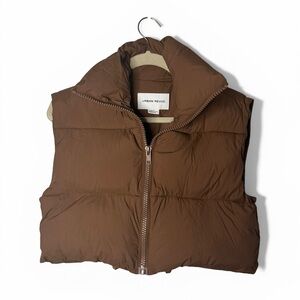 Urban Revivo Brown Puffer Vest